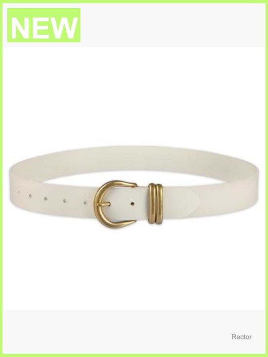 Genuine Leather Sliding Loop Belt with Metal Buckle main image 2